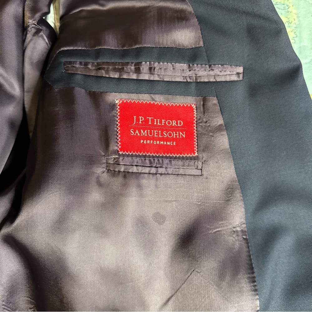 Men's Classic Black Pinstripe Suit - Picture 4 of 16